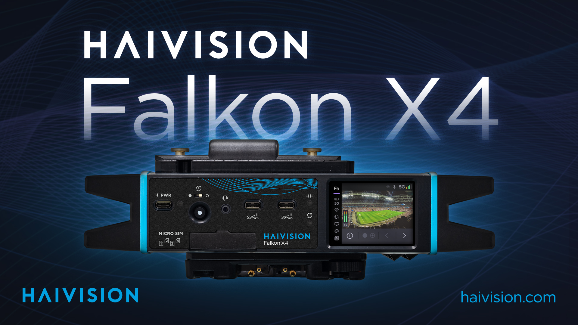 Le Falkon X4 de Haivision combine 5G, MIMO et bonding hybride pour sécuriser les transmissions vidéo en production live et remote.