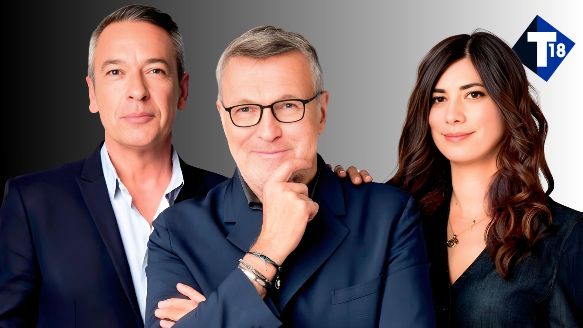 Matthieu Croissandeau, Laurent Ruquier, et Ava Djamshidi, les talents qui incarnent les valeurs de T18.